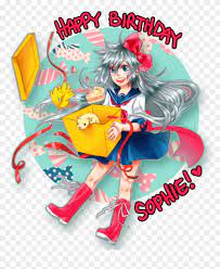 A very special birthday wish comes to you from this fish! Happy Birthday Sophie By Bunny Boss Happy Birthday Sophie Anime Clipart 2041603 Pikpng