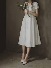 Alice Simple And Elegant French Style Midi Wedding Dress Etsy French Style Dresses Midi Wedding Dress Simple Elegant Wedding Dress