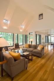 The above example is a subtle shed ceiling. Vaulted Ceiling Living Room Design Ideas