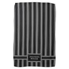 Black And White Striped Kitchen Towels Modern Masculine Black White And Grey Stripes Kitchen Towel Zazzle Com Striped Towels Grey Stripes Modern Monochrome