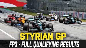 Maybe you would like to learn more about one of these? F1 Styrian Gp 2021 Fp3 Full Qualifying Results Red Bull Ring Circuit Youtube