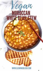 One Pot Moroccan White Bean Stew Loubia Recipe Bean Recipes Bean Soup Recipes Stew Recipes