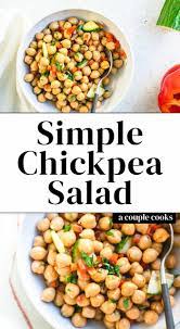 Simple Chickpea Salad 5 Minute Lunch Idea A Couple Cooks Recipe Easy Healthy Salad Lunch Chickpea Salad