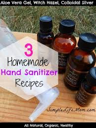 3 homemade hand sanitizer recipes