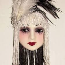 Buy Unique Creations Small Art Deco Lady Face Mask Wall Art, Wall Hanging  Decor