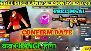 Srry friends season will start on the same day. Free Fire New Rank Season Kab Aayega Ranked Season 19 And 20 Full Details Rank Season 19 Rewards Youtube