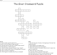 Maybe you would like to learn more about one of these? The Giver Crossword Wordmint