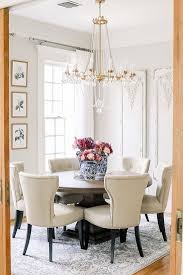 Transitional French Glam Dining Room Traditional Elements With Modern Details Gold Living Room Formal Living Rooms White Decor