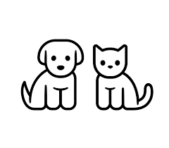Simple Line Icon Design Puppy Kitten Cat And Dog Drawing Dog Drawing Simple Puppy Drawing Easy