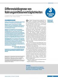 Differenzialdiagnose Von Nahrungsmittelunvertraglichkeiten