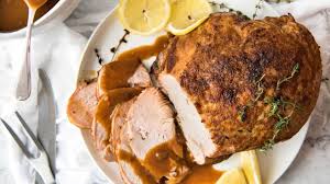 Brush the turkey breast with olive oil and rub the skin with the salt and pepper. Juicy Slow Cooker Turkey Breast Recipetin Eats