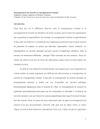 These sentences come from external sources and may not be accurate. Pdf Renseignement De Securite Et Renseignement Criminel