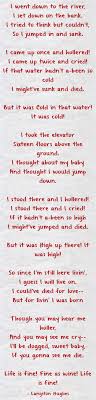 Life Is Fine Langston Hughes Funny Poems Poetry Quotes Writing Poetry