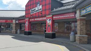 Smoke S Poutinerie S Global Headquarters In Ajax All Dressed Up Digital Print Window Graphics Pillar Wraps And Backlit Backlit Signs Window Graphics Oshawa