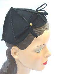 Clearance 1940 S Vintage Black Skull Cap Hat With Studded Etsy Black Skulls Vintage Black Hats Vintage