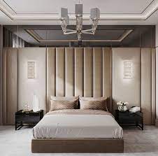 The panel headboard is wrapped in polyester and filled with foam for just the right amount of extra cushion behind your head. Pin By G H On Headboard Ideas Bed Back Design Bedroom Bed Design Luxurious Bedrooms