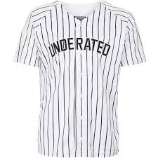 Black And White Pinstripe Baseball Jersey Underated Pinstripe Baseball Jersey T Shirt American Eagle Mens Shirts Mens Tshirts White Shirt Men