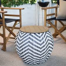 Belham Living Mayotte Chevron Aluminum Wicker Outdoor Storage Table Walmart Com In 2020 Outdoor Wicker Furniture Outdoor Storage Outdoor Pouf