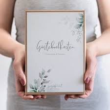 Ohne sie wäre ihre hochzeit nicht so schön gewesen. Watercolor Leaves Gastebuchkarten Mabery De