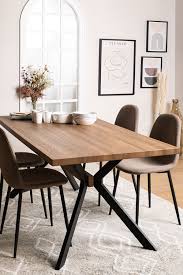 Target.com has been visited by 1m+ users in the past month Rectangular Dining Table In Wood And Metal 180x90 Cm Kogi Sklum