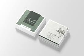 Print customized square business cards at affordable prices with printmagic. Minimal Square Business Card By Shapshapy Thehungryjpeg Com