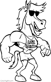 Themed games, puzzles, coloring & learning fun, plus a travel planner, journaling pages & packing lists for kids ages 8 and up Cartoon Horse With Sunglasses Coloring Page Coloringall