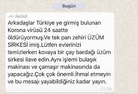 Bir miktar bal ilave ederek içiniz. Koronavirusun Panzehirinin Uzum Sirkesi Oldugu Iddiasi