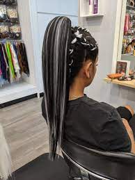 Braided Ponytail Extension Hair Styles Colored Hair Extensions Rave Hair