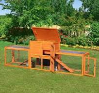 74" Large Outdoor Rabbit Hutch With Waterproof Roof - 2-Tier Wooden Bunny  Cage With Removable Tray