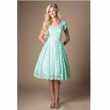 Mint Lace Short Sleeves A Line Knee Length Bridesmaid Dress Uniqistic Com Knee Length Bridesmaid Dresses Short Bridesmaid Dresses Modest Bridesmaid Dresses Short