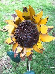 Metal Sunflower Metal Yard Art Metal Garden Art Metal Flowers
