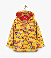 Fire Trucks Childrens Kids Boys Raincoat By Hatley