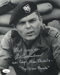 ED FAULKNER Signed 8x10 THE GREEN BERETS John Wayne Photo Autograph JSA COA  Cert