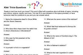 It's a great way too keep your kids away from electronics! Printable Quizzes For Children Lovetoknow Trivia Questions For Kids Fun Trivia Questions Quizzes For Kids