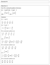 List five rational numbers between Download Ncert Solutions Class 7 Maths Chapter 9 Ex 9 1 Pdf