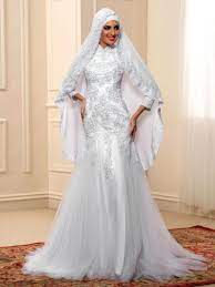 Muslim brautkleider, braut hijab, hikkah kostüm, islamische hochzeit kleidung. Billig Moslemischer Hochzeitskleider Online Verkauf Tbdress Com