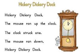 Hickory Dickory Dock The Mouse Is On The Clock A Word Matching Activity To Use As A Follow Up To The Poem Hickory Dickory Dock Great Activity For Cente Hickory Dickory Dock Hickory Dickory Kindergarten Fun