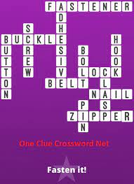 One clue crossword bonus puzzle answers. Fasten It Bonus Puzzle Get Answers For One Clue Crossword Now