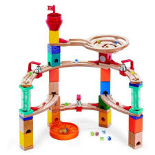 A marble is a small spherical object often made from glass, clay, steel, plastic, or agate. Hape E6019 Castle Escape Quadrilla Multi Color Wooden Marble Educational Toy Run Construction Building Set For Ages 4 Up 101 Piece Target