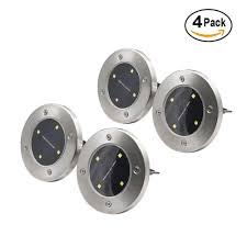 Solar Ground Lights Garden Pathway Outdoor In Ground Lights With 4 Led 4 Pack Lw Modern Solar Lights Garden In Ground Lights Outdoor Solar Lights