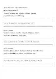 Charlotte's web chapter summary and charlotte's web writing activities. Charlotte S Web Worksheet Chapters 1 12 Esl Worksheet By David Jensen1312 Yahoo Com