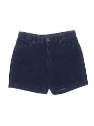 details about lee women blue denim shorts 18 plus