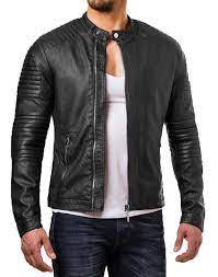 Men S Real Lambskin Leather Jacket Biker Motorcycle Style Slim Fit Coat Black Leathercraze Leather Jacket Style Leather Jacket Men Mens Leather Jacket Biker