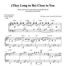 Download and print in pdf or midi free sheet music for white winter hymnal by pentatonix arranged by samanthawaltonmusic for piano (solo). They Long To Be Close To You Solo Piano Sheet Music Pdf