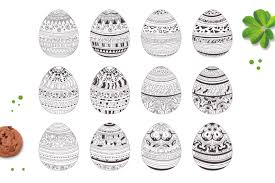 Do you prefer dyeing your own easter eggs to store bought? Easter Eggs Coloring Pages By Annaviolet Thehungryjpeg Com