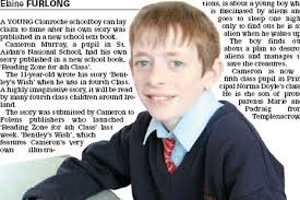 Cameron's story makes it into the schoolbooks