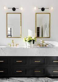gold and black bathroom with gold rivet medicine cabinets contemporary bathroom bathroom inspiration bathroom design gold bathroom