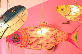 Pin By Alysia Barnett On Lamparas Kitsch Decor Fish Lanterns Paper Lanterns Diy