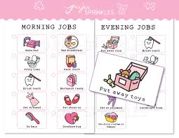 Kids Chore Chart Printable Pink