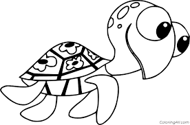 Hatchlings of baby sea turtle coloring pages. Squirt The Baby Turtle Coloring Page Coloringall